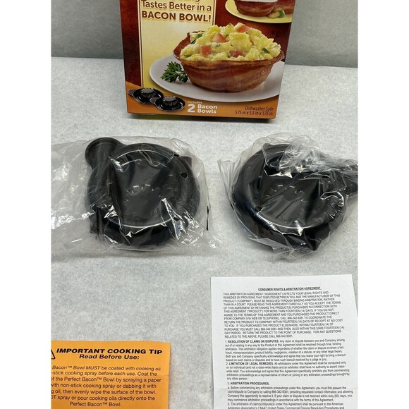 Perfect Bacon Bowl - As Seen On Tv - Set Of 2 New In Box Bowls - Picture 8 of 8